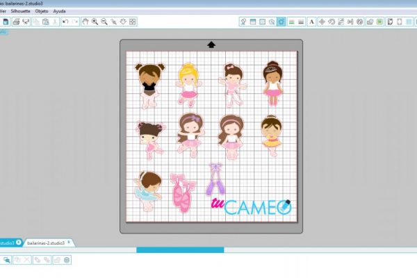 , Bailarinas ballet print and cut para silhouette cameo