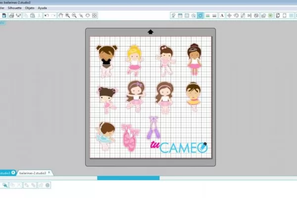 , Bailarinas ballet print and cut para silhouette cameo