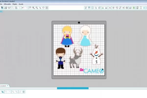 , Personajes de Frozen para print and cut silhouette studio