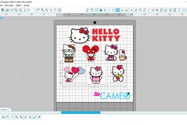 , Hello kitty - archivo de corte para cameo