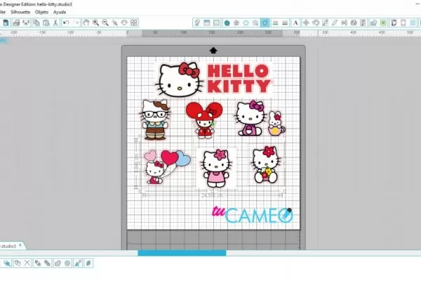 , Hello kitty - archivo de corte para cameo