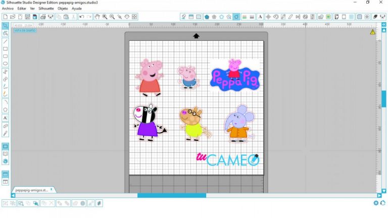 print and cut peppa pig y amigos cameo silhouette
