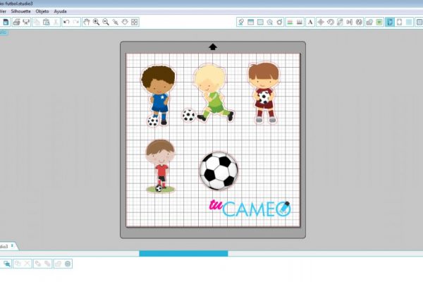 , Futbol print and cut listo para silhouette studio