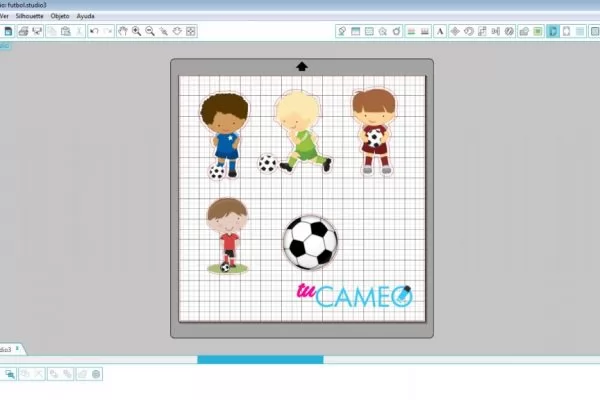 , Futbol print and cut listo para silhouette studio