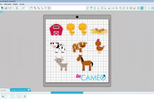, Granja print and cut para silhouette cameo