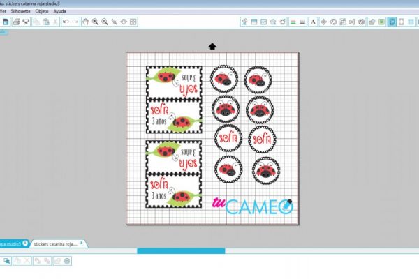 , Stickers Catarina roja listos para cameo silhouette