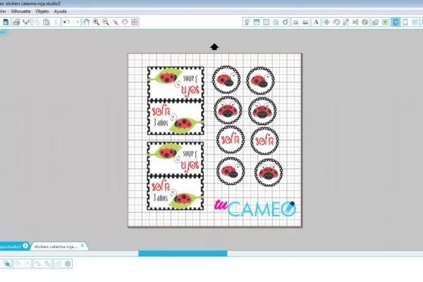 , Stickers Catarina roja listos para cameo silhouette