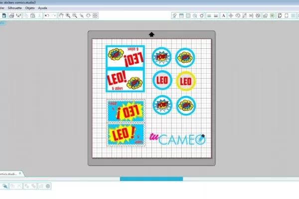 , stickers comics para silhouette studio