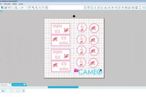 , stickers baby shower para silhouette cameo