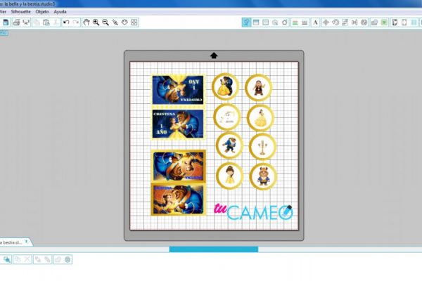 , LA BELLA Y LA BESTIA PRINT AND CUT LISTO CAMEO SILHOUETTE