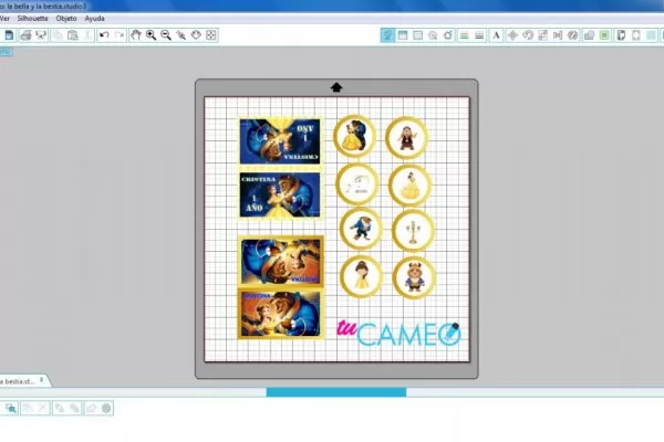, STICKERS BELLA Y BESTIA PARA SILHOUETTE STUDIO
