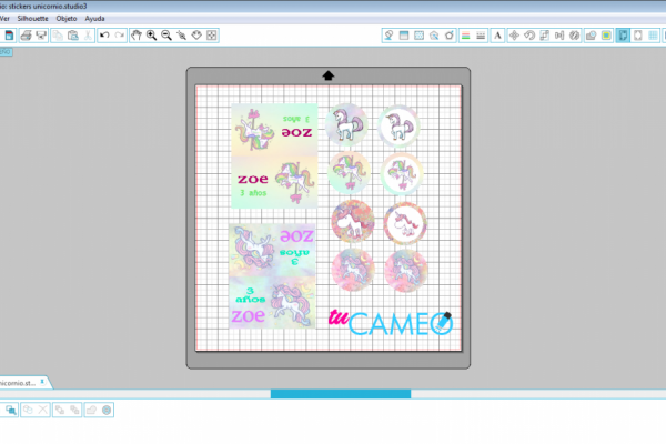 , stickers unicornio para SILHOUETTE STUDIO