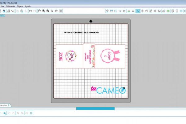 , ETIQUETA UNICORNIO TIC TAC PARA SILHOUETTE CAMEO