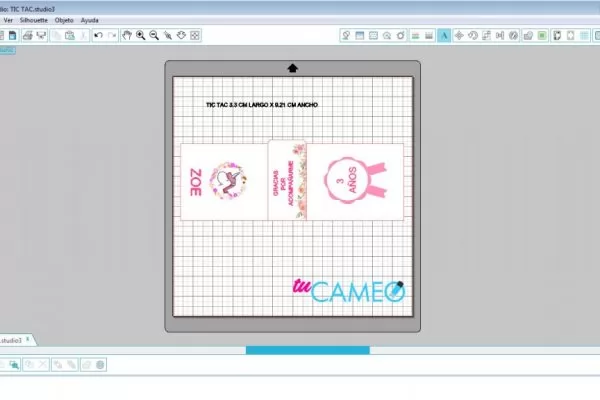 , ETIQUETA UNICORNIO TIC TAC PARA SILHOUETTE CAMEO