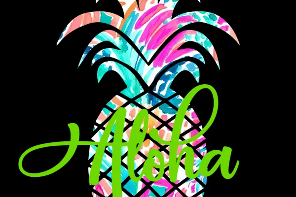 , Piña aloha diseño para vinil o sublimado
