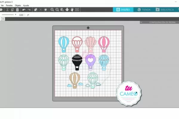 , Globos Aerostáticos listo para Silhouette Cameo