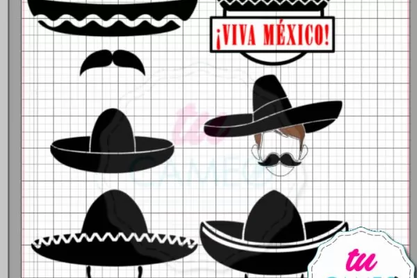 , Sombreros Mexicanos listos para Silhouette cameo