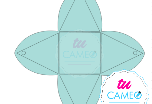 , Caja Pirámide lista para silhouette cameo