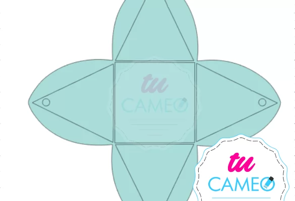 , Caja Pirámide lista para silhouette cameo