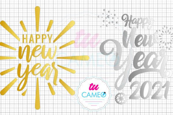 , Diseño de año nuevo listo para silhouette cameo
