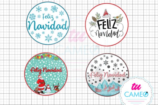 , Stickers Navideños listo para silhouette
